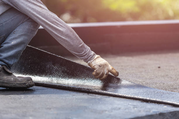 Professional Basement Waterproofing technician working in Weidman, MI